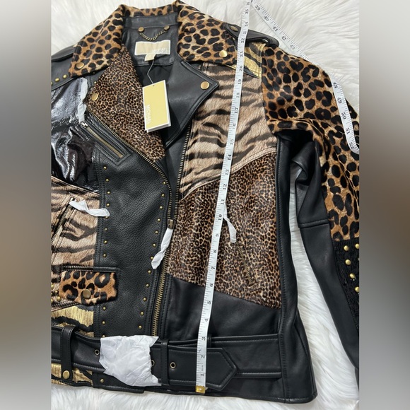 Michael Kors Leather Animal Patchwork Limited Edition Jacket ✨brand new✨ - Picture 12 of 16